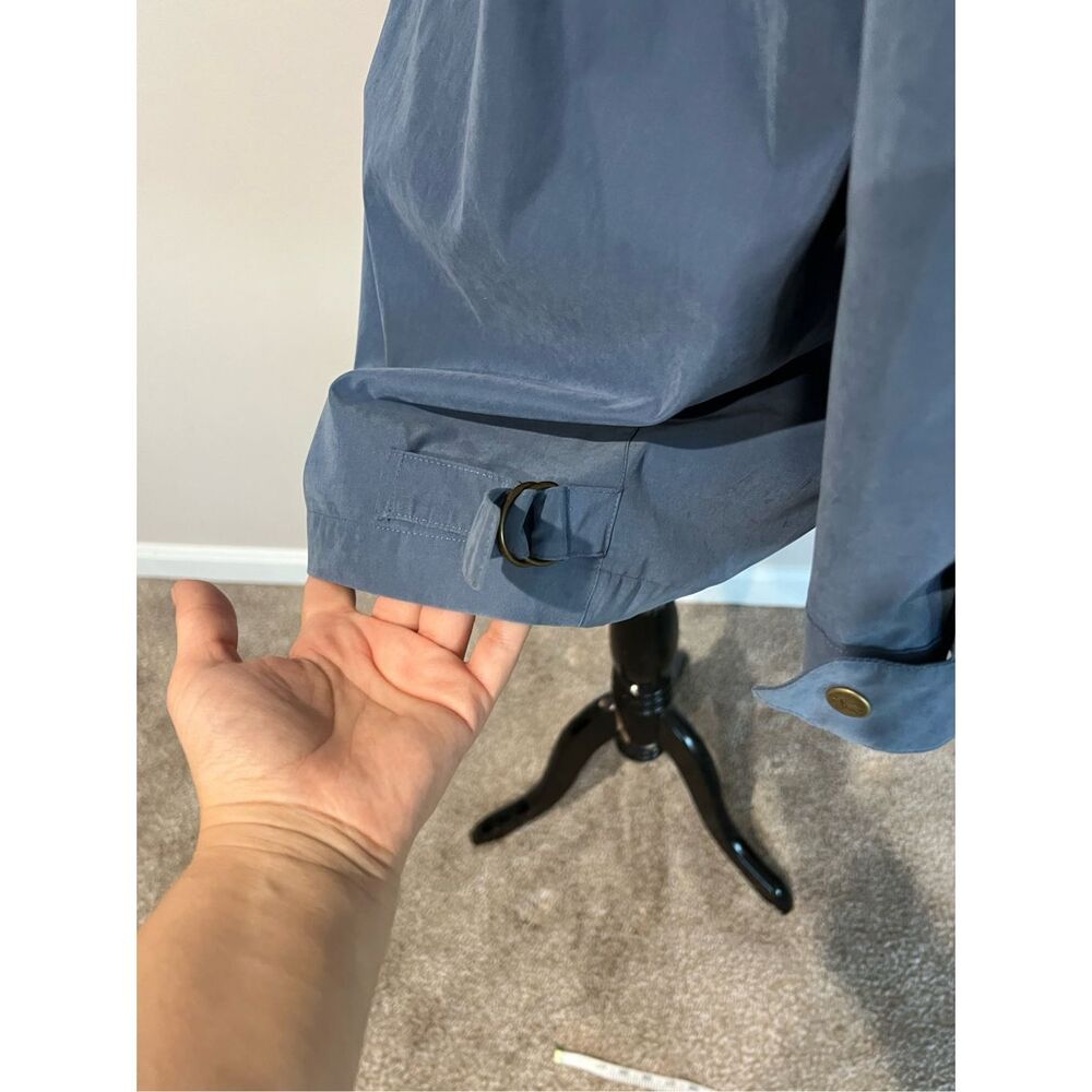 Burberrys’ women coat blue oversize full zip pockets size M - Picture 9 of 13